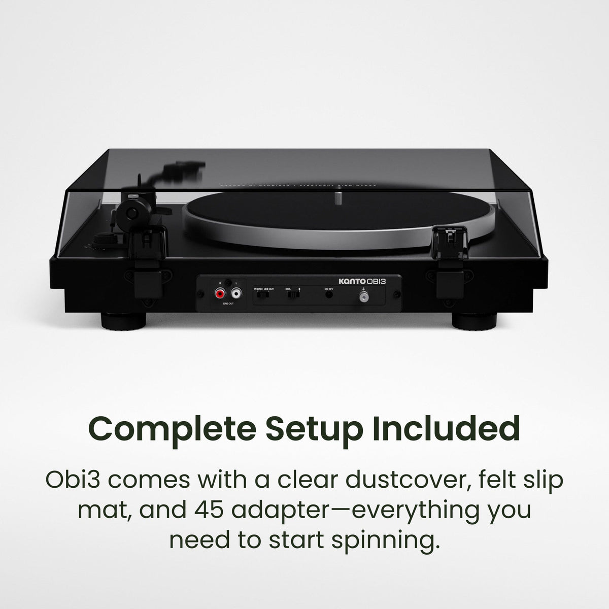 Kanto OBI3 Bluetooth Turntable + YU Active Bookshelf Speakers with Bluetooth - K&B Audio