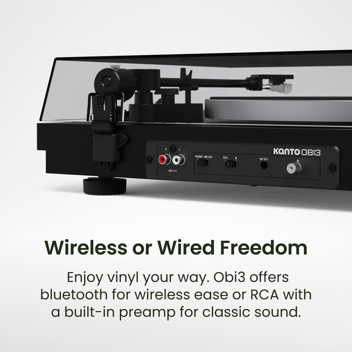 Kanto OBI3 Bluetooth Turntable + Edifier R1280DB Bookshelf Speakers - K&B Audio
