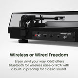 Kanto OBI3 Bluetooth Turntable + Edifier R1280DB Bookshelf Speakers - K&B Audio