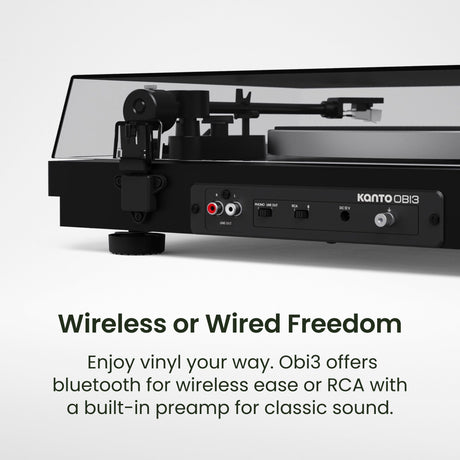 Kanto OBI3 Bluetooth Turntable + Edifier R1280DB Bookshelf Speakers - K&B Audio