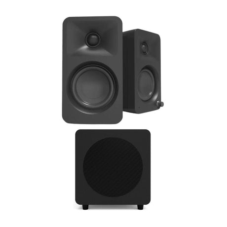 Kanto Ora Powered Reference Desktop Speakers with Bluetooth v5.0 & Sealed Powered Subwoofer SUB8 - K&B Audio