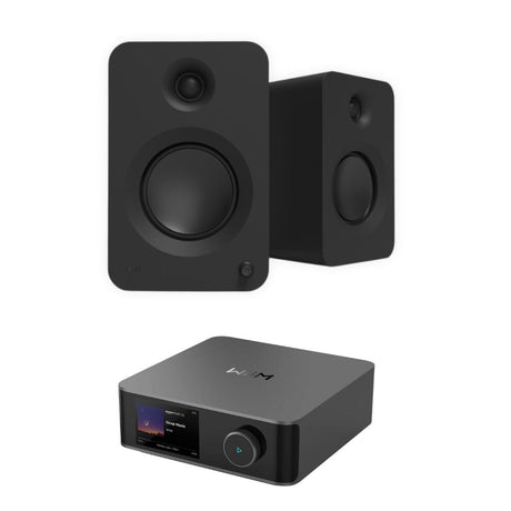 Kanto REN 200W Active Bookshelf Speakers + WiiM Ultra Music Streamer Streamer Bundles Kanto / WiiM Black Space Grey 