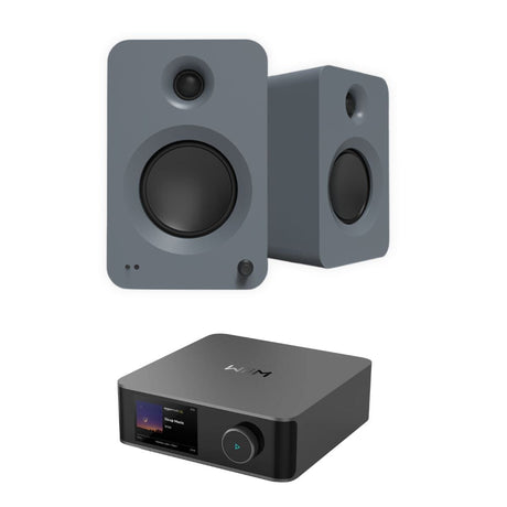 Kanto REN 200W Active Bookshelf Speakers + WiiM Ultra Music Streamer Streamer Bundles Kanto / WiiM Grey Space Grey 