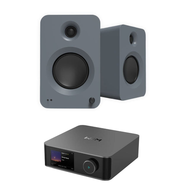 Kanto REN 100W Active Bookshelf Speakers + WiiM Ultra Music Streamer - K&B Audio