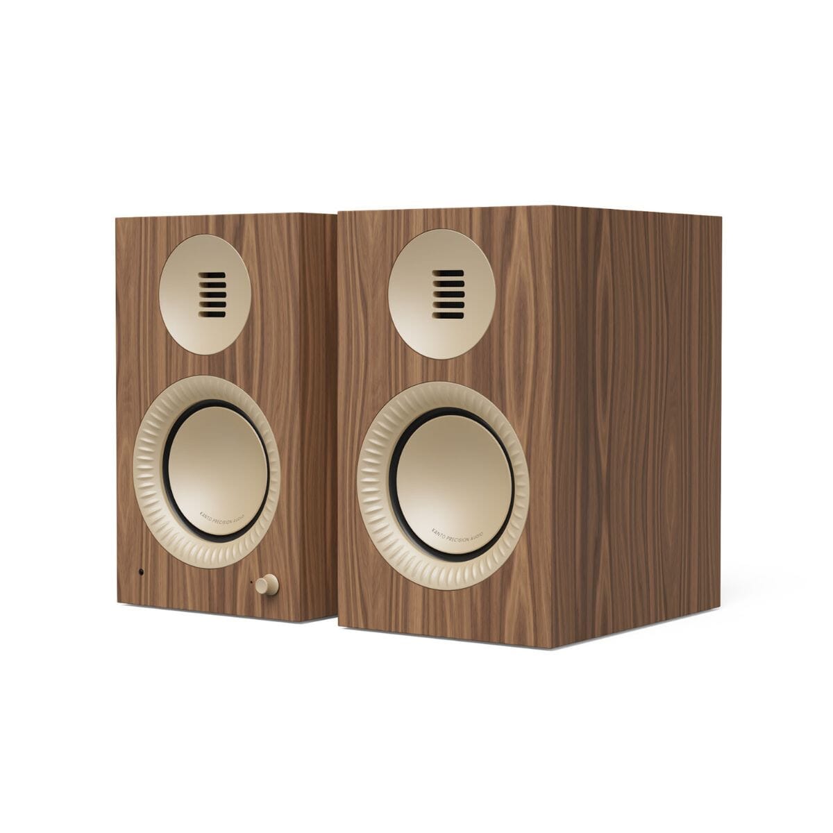 Kanto TUK G2 Active Bookshelf Speakers with Bluetooth (Pair) Active Speakers Kanto Audio Walnut Rose Gold 