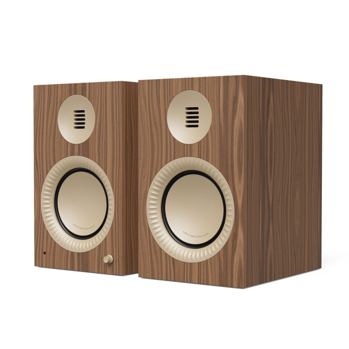 Kanto TUK Grand G2 Active Bookshelf Speakers with Bluetooth (Pair) Active Speakers Kanto Audio Walnut Rose Gold 