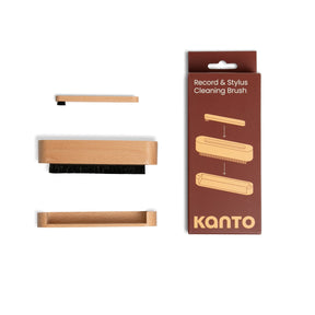 Kanto Vinyl 2-in-1 Carbon Fiber Record & Stylus Cleaning Brush - Wood Vinyl Accessories Kanto Audio 