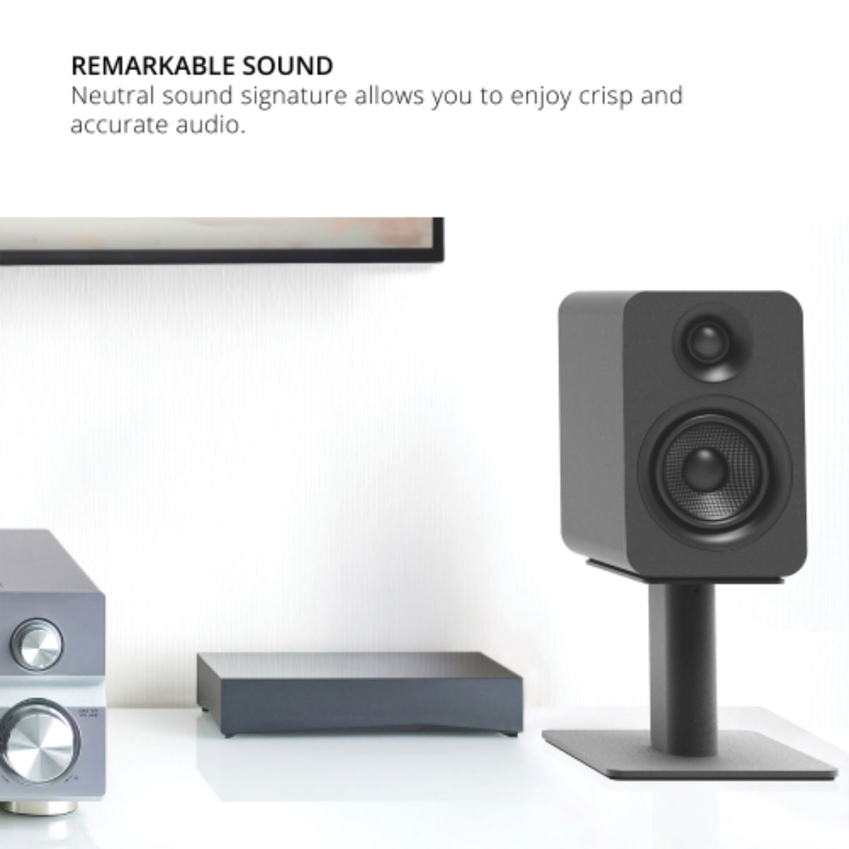 [OPEN BOX] Kanto YUP4 4" Passive Bookshelf Speakers (Pair) - Black - K&B Audio