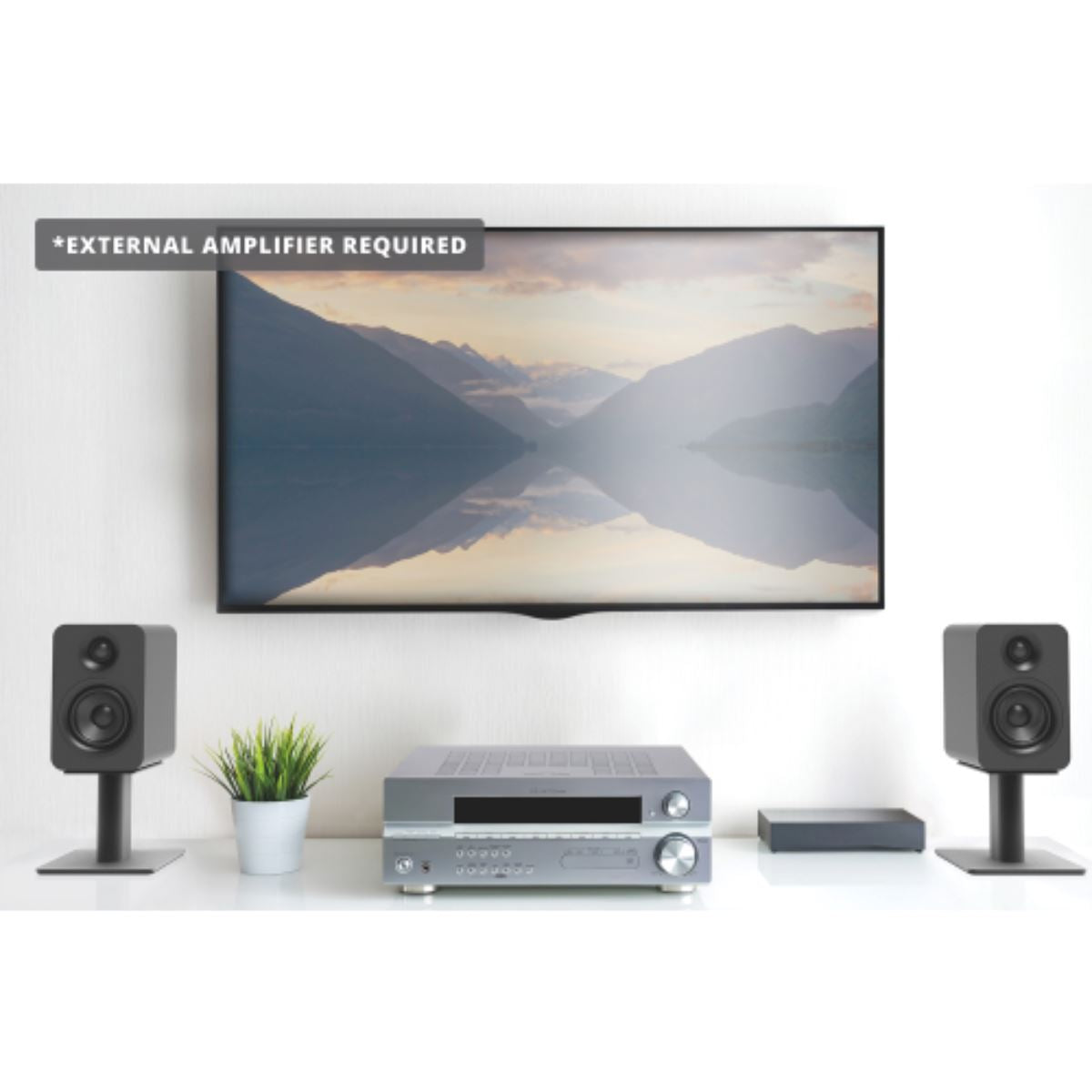 [OPEN BOX] Kanto YUP4 4" Passive Bookshelf Speakers (Pair) - Black - K&B Audio