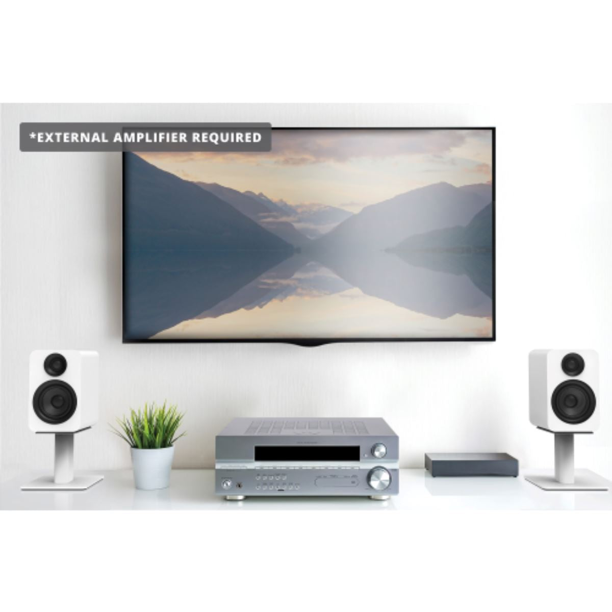 WiiM AMP + Kanto YUP4 4" Bookshelf Speakers - K&B Audio