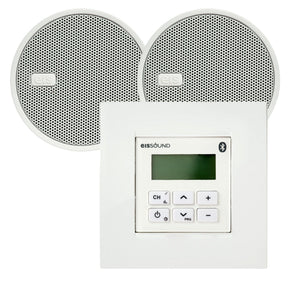 [OPEN BOX] KB Sound In Wall Premium FM/DAB Radio & Bluetooth Ceiling Speaker System - 5" White - K&B Audio