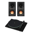 Klipsch R-40PM 70W Active Bookshelf Speakers + Pro-Ject T1 EVO Turntable - K&B Audio