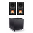 Klipsch R-40PM Active Bookshelf Speakers + R-8SW Subwoofer - K&B Audio