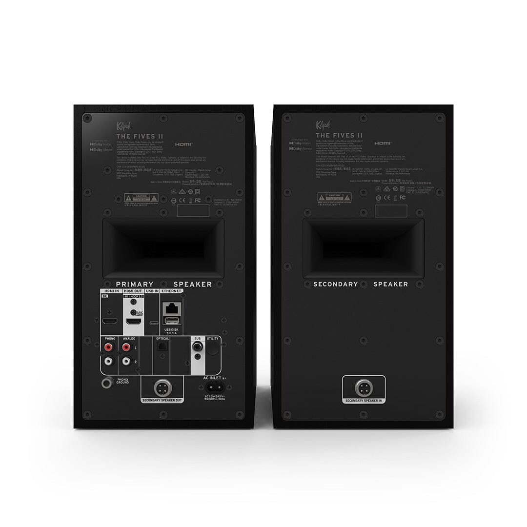 Klipsch The Fives II Active Bookshelf Speakers (Pair) - K&B Audio