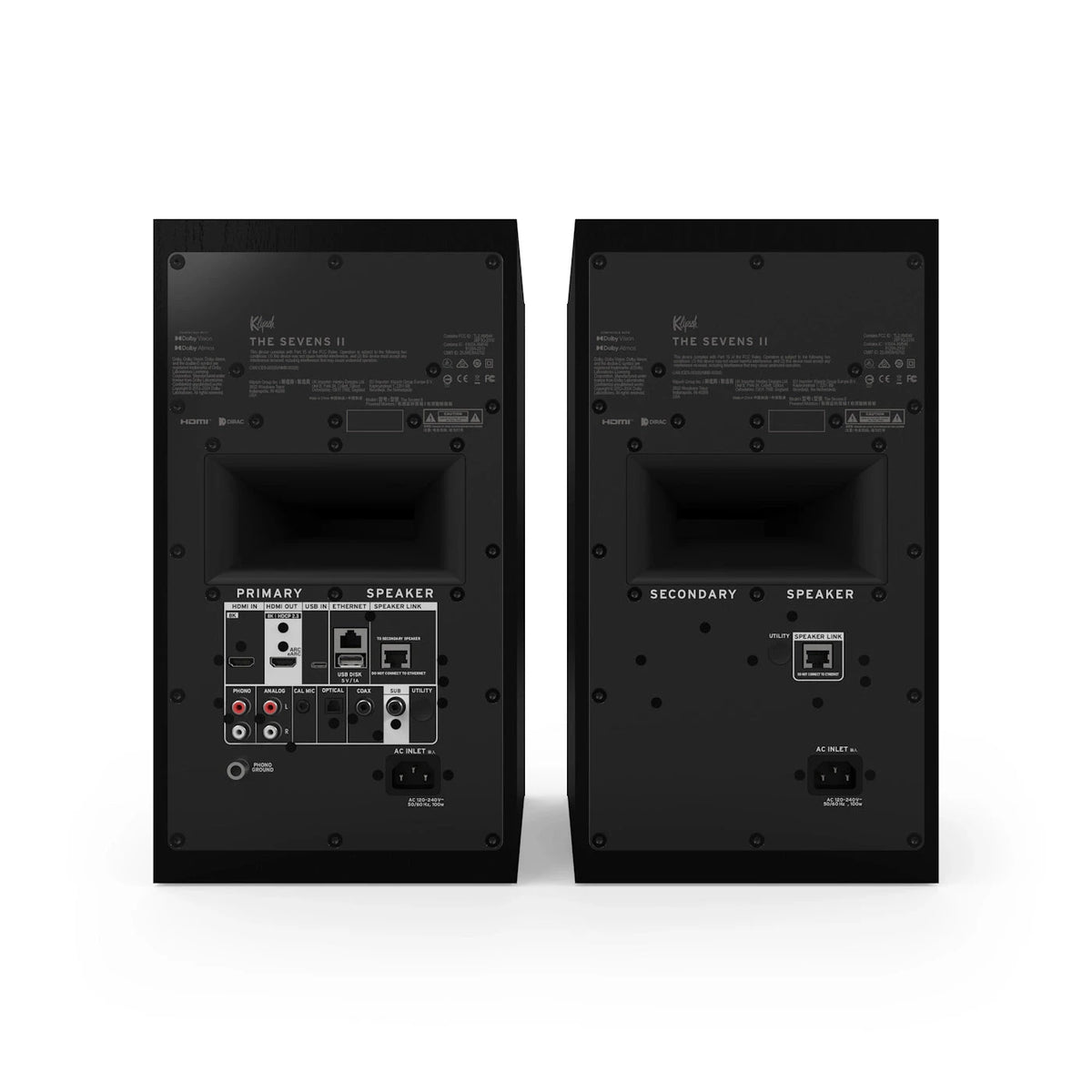 Klipsch The Sevens II Active Bookshelf Speakers (Pair) - K&B Audio