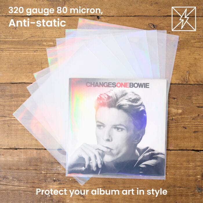 Legend Vinyl 12″ Vinyl Record Outer Sleeves – Retro Holographic Effect - Pack of 25 Vinyl Accessories Legend Vinyl 