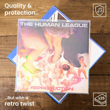 Legend Vinyl 12″ Vinyl Record Outer Sleeves – Retro Holographic Effect - Pack of 25 Vinyl Accessories Legend Vinyl 