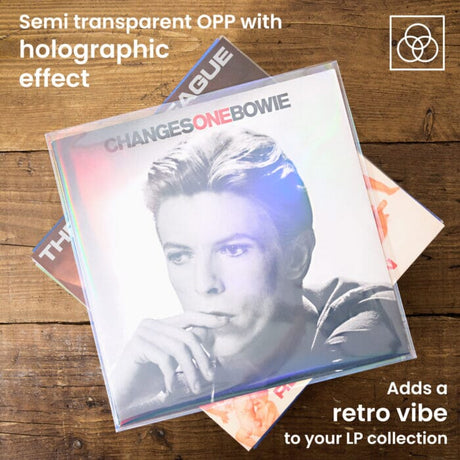 Legend Vinyl 12″ Vinyl Record Outer Sleeves – Retro Holographic Effect - Pack of 25 Vinyl Accessories Legend Vinyl 