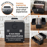 Legend Vinyl LP Storage Case With Double Hinged Flaps - K&B Audio