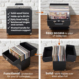 Legend Vinyl LP Storage Case With Double Hinged Flaps - K&B Audio