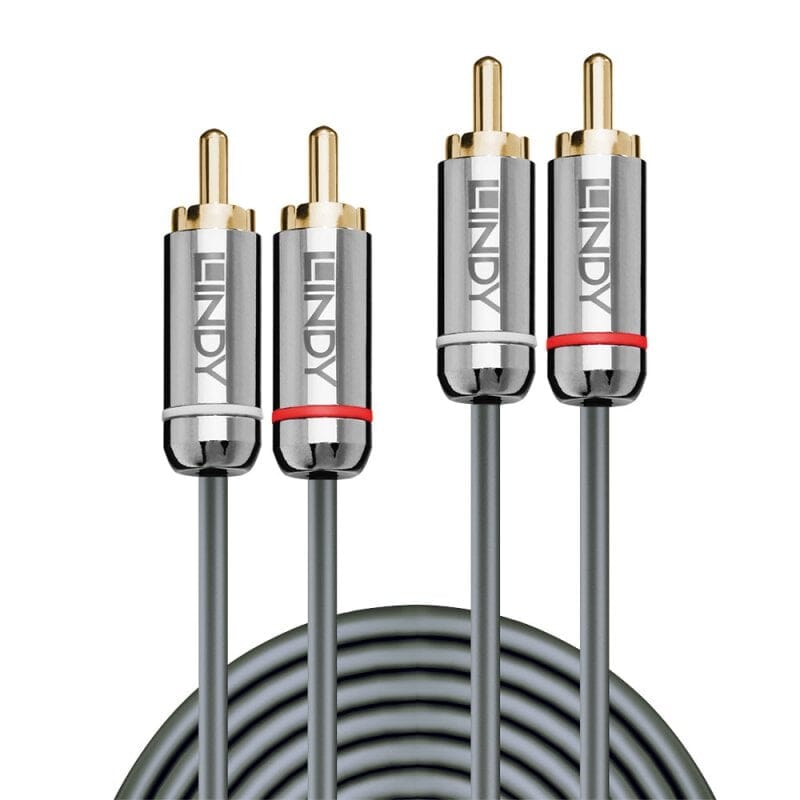 Lindy CROMO Dual Phono Audio Cable (0.5 - 10M) - K&B Audio