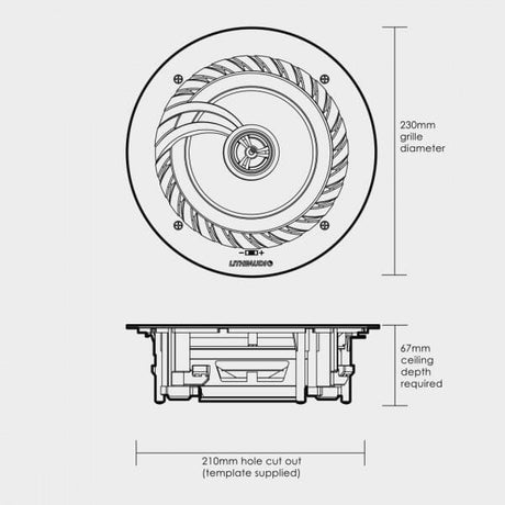 Lithe Audio 4” Passive Ceiling Speaker (Each) - K&B Audio