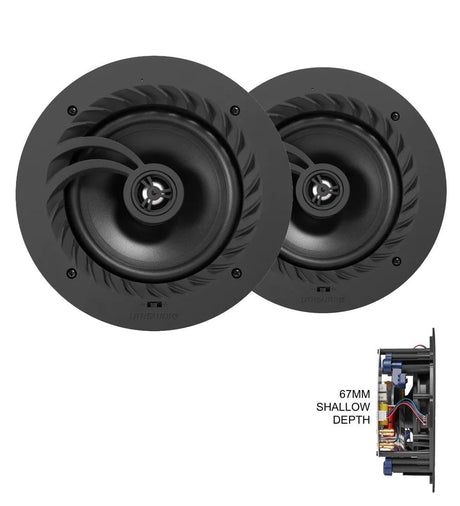 Lithe Audio 6.5" Shallow Depth Ceiling Speaker - Passive - K&B Audio