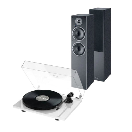 Magnat 5A Active Floorstanding Speakers + Pro-Ject E1 Phono Turntable - K&B Audio