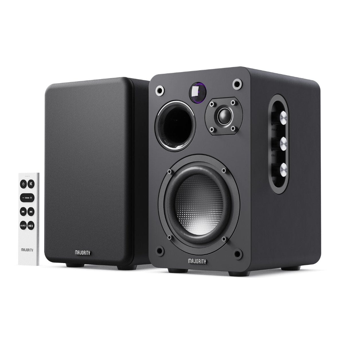 Majority Auto Turntable + D70X Bluetooth Bookshelf Speakers - K&B Audio