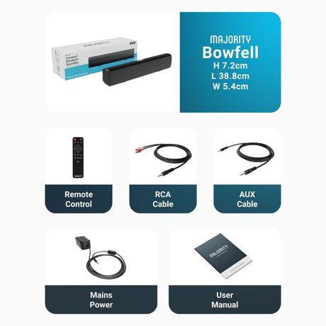 Majority Bowfell Bluetooth Soundbar - 50W - K&B Audio