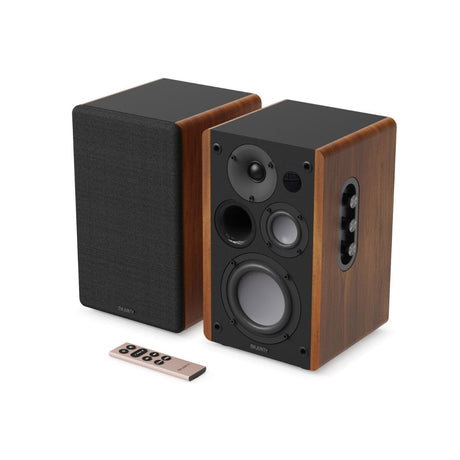 Majority D100 Active Bookshelf Speakers - Bluetooth, HDMI, USB - 100W - K&B Audio