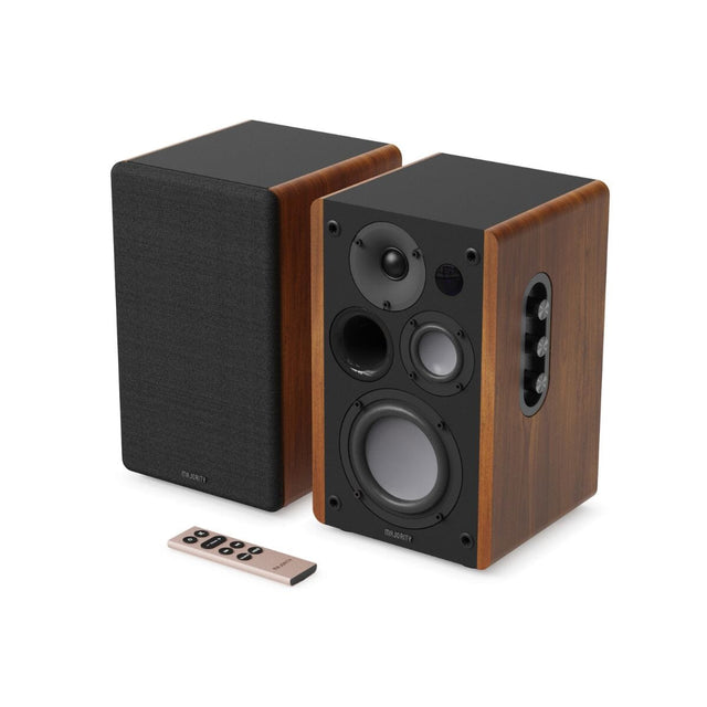 Majority D100 Active Bookshelf Speakers - Bluetooth, HDMI, USB - 100W - K&B Audio