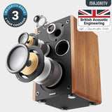 Majority D100 Active Bookshelf Speakers - Bluetooth, HDMI, USB - 100W - K&B Audio