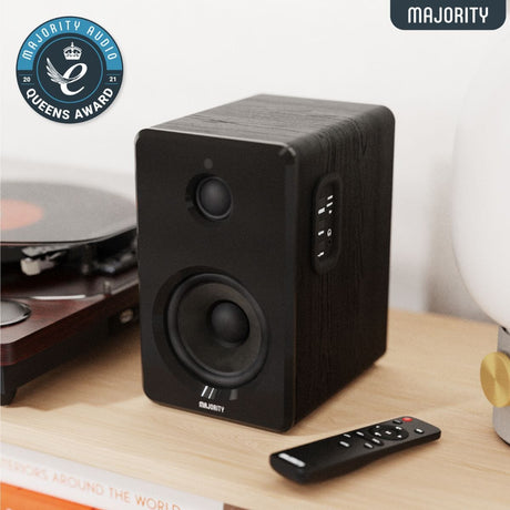 Majority D40 Active Bookshelf Speakers - Bluetooth & USB - 60W - K&B Audio