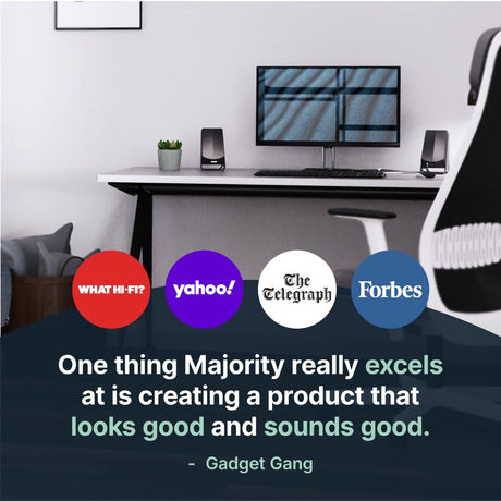 Majority DX10 PC Speakers - USB & AUX - Plug & Play - K&B Audio