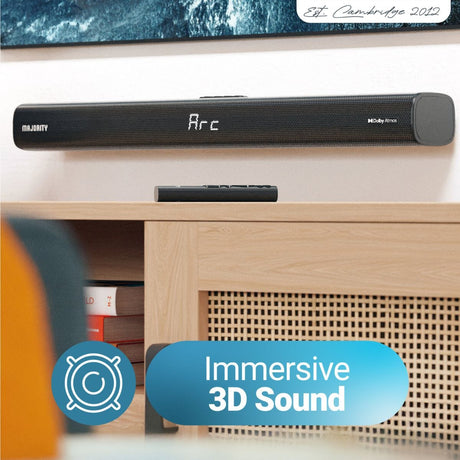 Majority Elias Dolby Atmos Soundbar - 160W - Bluetooth, HDMI - K&B Audio