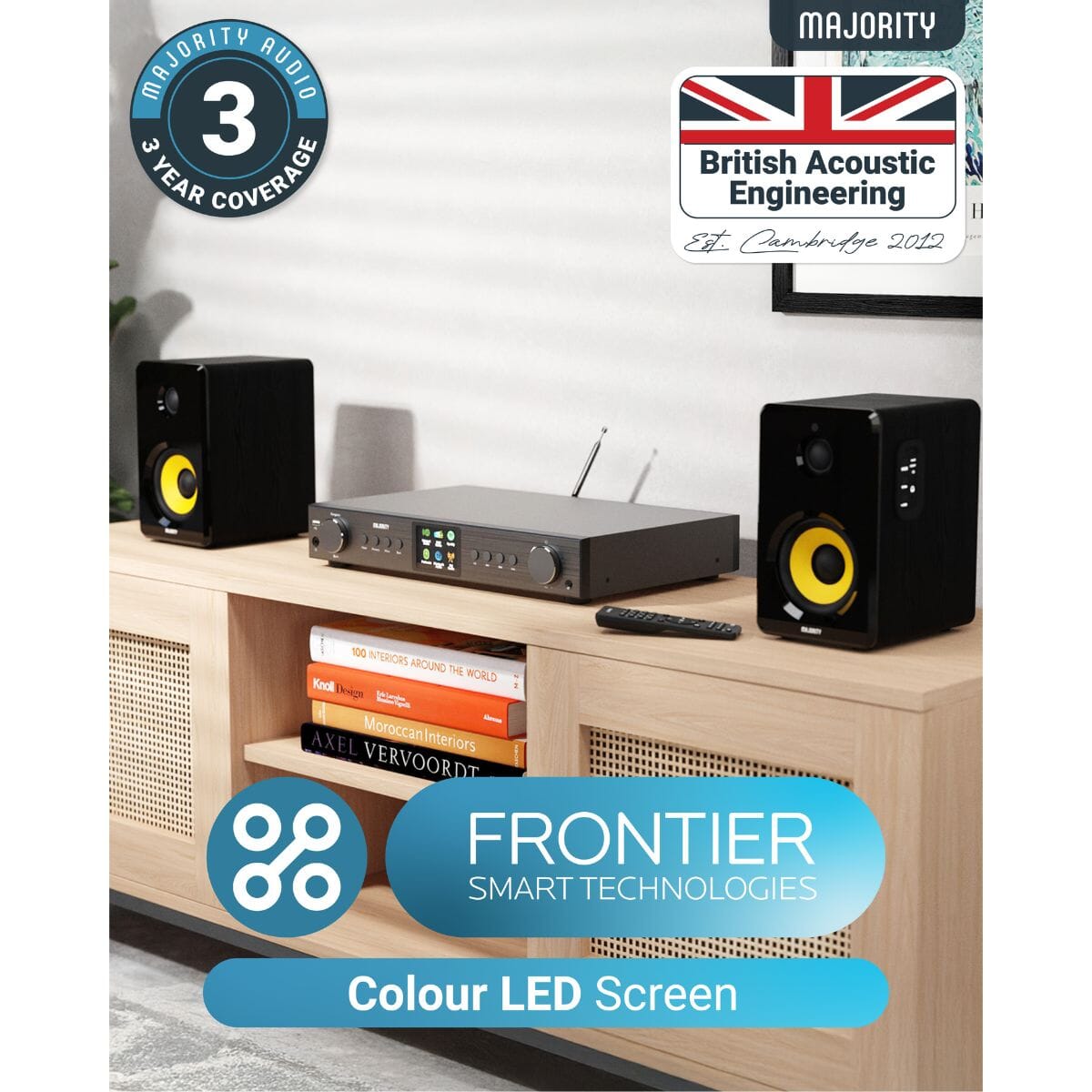 [OPEN BOX] Majority Fitzwilliam 2 Internet Radio Tuner with Bluetooth - Black - K&B Audio