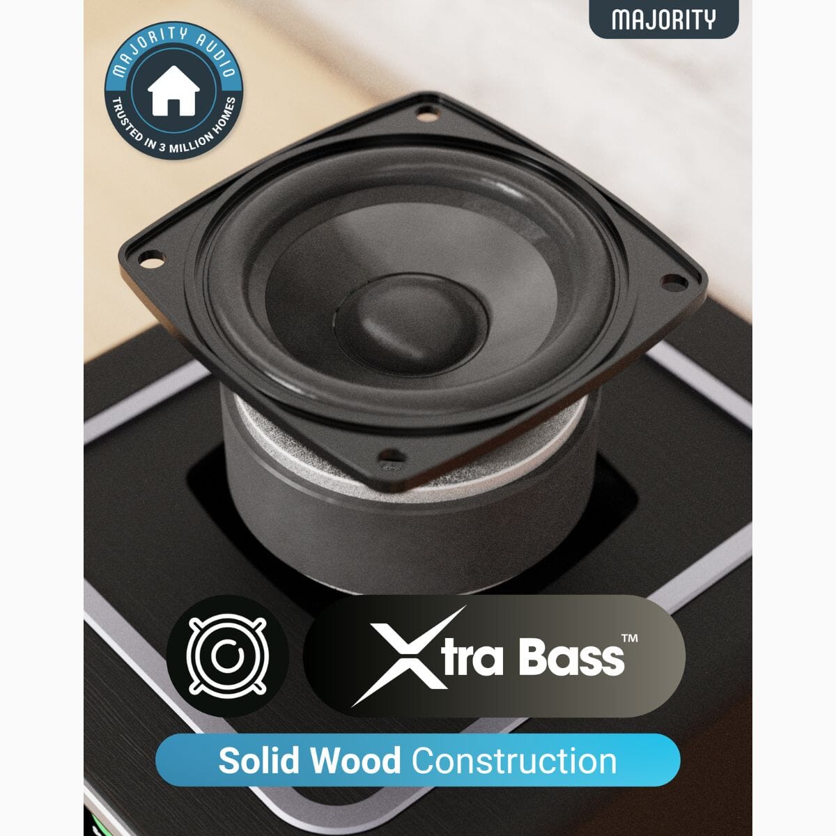 [OPEN BOX] Majority Homerton 2 Internet Radio Music System - Oak - K&B Audio