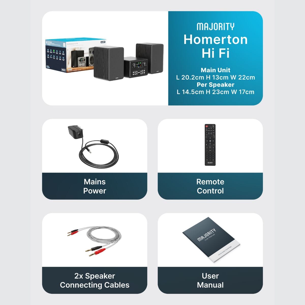 Majority Homerton Hi-Fi Internet Radio Music System - K&B Audio
