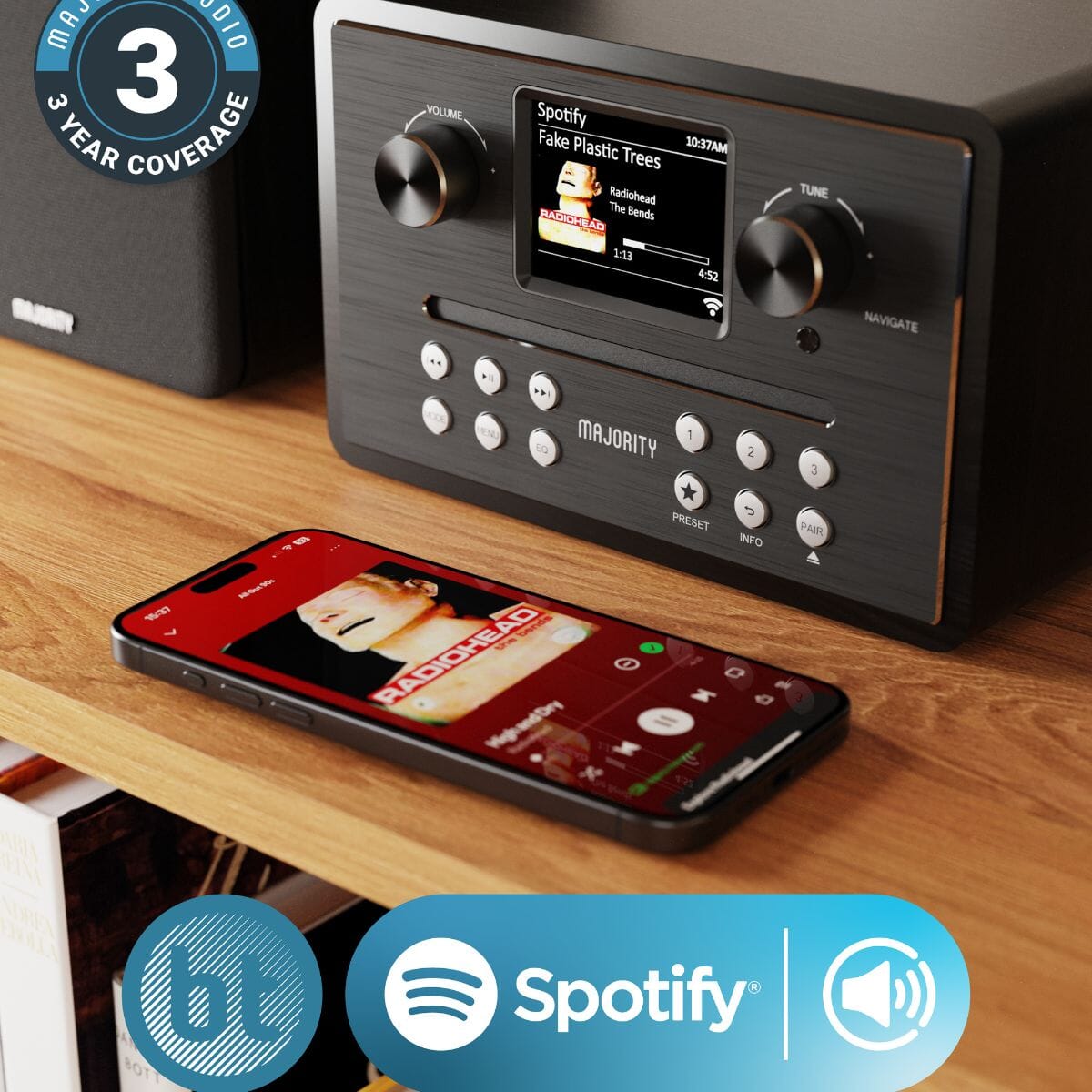 Majority Homerton Hi-Fi Internet Radio Music System - K&B Audio
