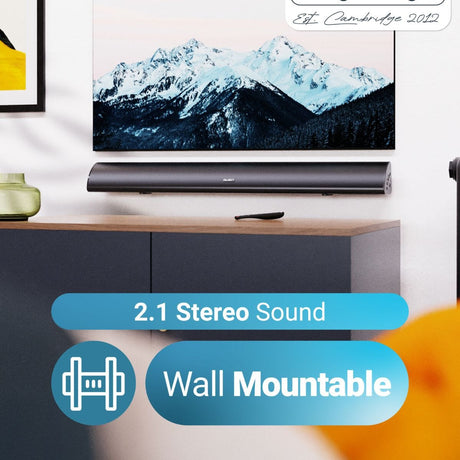 Majority Snowdon Soundbar with Built-In Subwoofer - 120W - K&B Audio