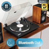 Majority Stylo Bluetooth Turntable + D100 Active Bookshelf Speakers Set - K&B Audio