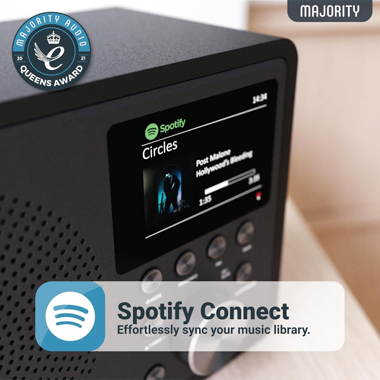 Majority Touro Compact Internet, DAB+ & FM Radio Music System - K&B Audio