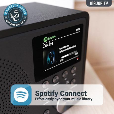 Majority Touro Compact Internet, DAB+ & FM Radio Music System Radios Majority 