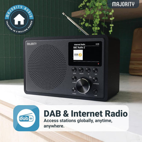 Majority Touro Compact Internet, DAB+ & FM Radio Music System Radios Majority 