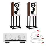 Mission 778X + 700 Bookshelf Speaker Bundle inc. Stands & Cables HiFi Systems Mission Silver Walnut 
