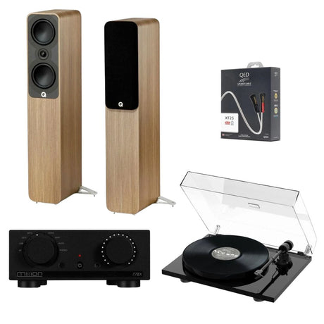 Mission 778X Amplifier, Pro-Ject E1 & Q Acoustics 5040 Floorstanding Speakers - K&B Audio