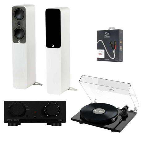 Mission 778X Amplifier, Pro-Ject E1 & Q Acoustics 5040 Floorstanding Speakers - K&B Audio