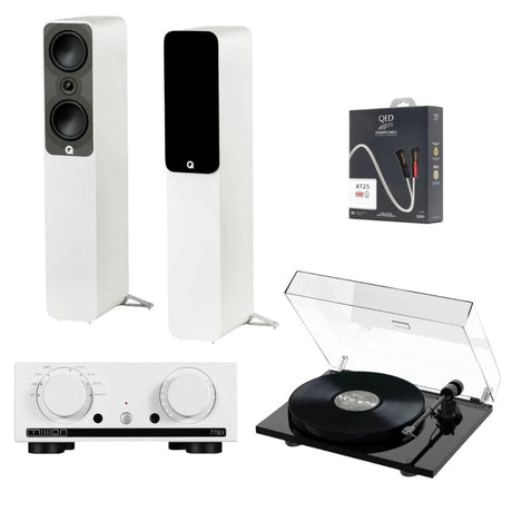 Mission 778X Amplifier, Pro-Ject E1 & Q Acoustics 5040 Floorstanding Speakers - K&B Audio