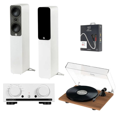 Mission 778X Amplifier, Pro-Ject E1 & Q Acoustics 5040 Floorstanding Speakers - K&B Audio